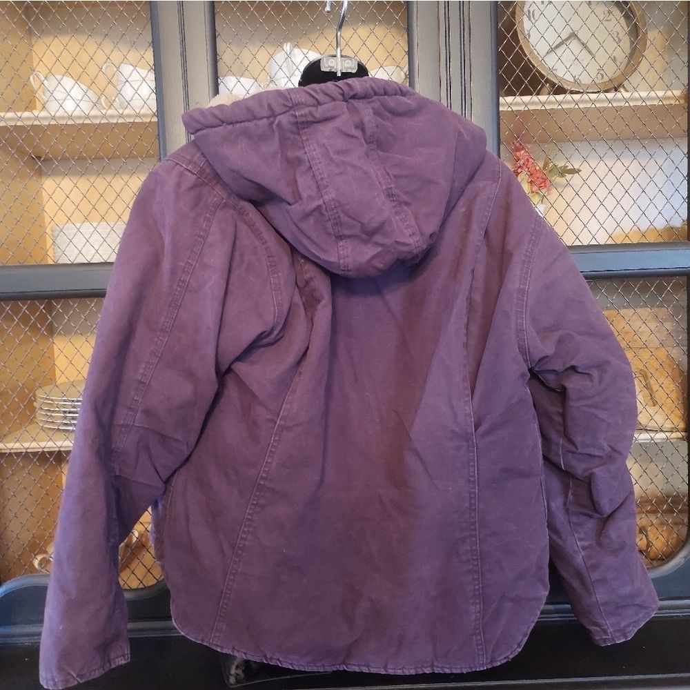 C.E. SCHMIDT WORK WEAR | PURPLE SHERPA LINED COAT - Picture 3 of 8